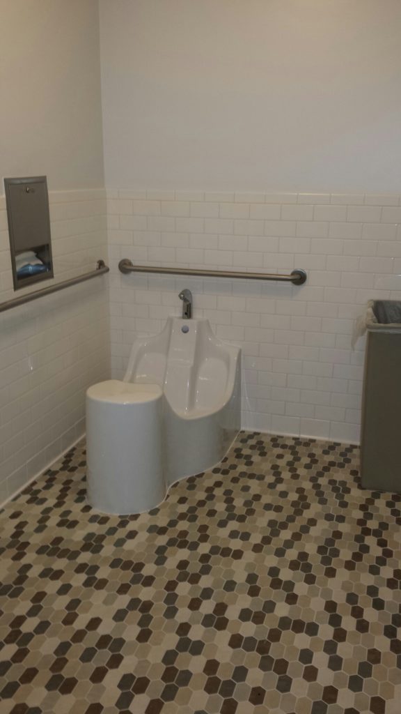 Image of  a WuduMate Commercial footbath in an ablution room