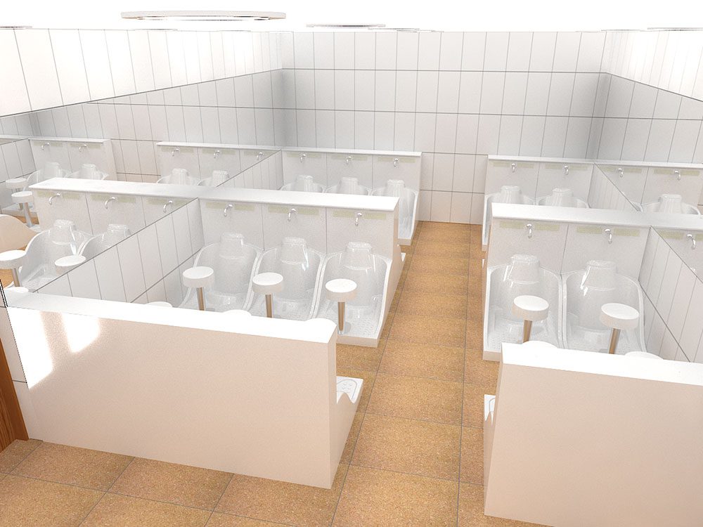 Muslim washing room design